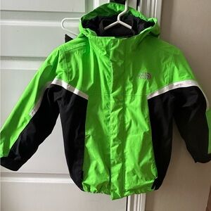 The North Face Kids Neon Green and Black Jacket